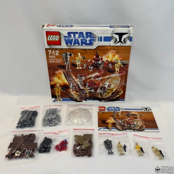 LEGO Star Wars 7670 Hailfire Droid & Spider Droid (Clone Wars White Box)